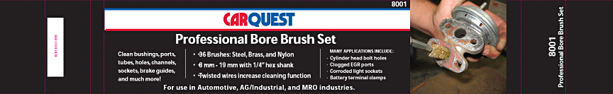 Professional Bore Brush Set Sleeve for CarQuest Tools