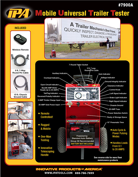 Sell Sheet for the Mobile Universal Trailer Tester (MUTT) for IPA Tools