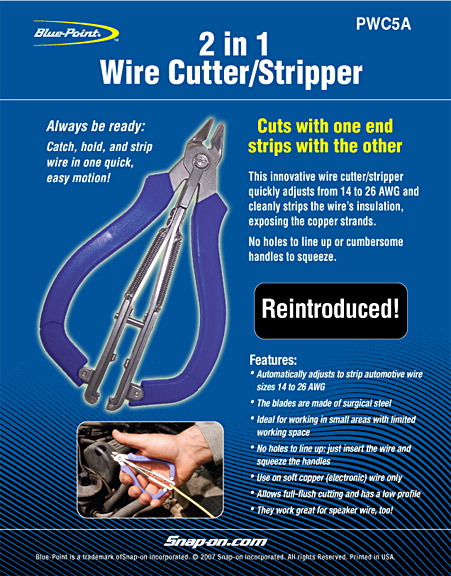 Small Wire Cutter/Stripper for Blue-Point Tools
